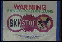 Digital photo titled bangkok-clean-zone-sign-on-khao-san-road