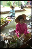 Digital photo titled floating-market-white-face-big-hat