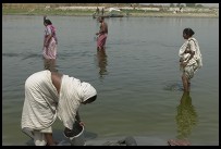 Digital photo titled brindavan-people-in-river