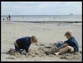 Digital photo titled zeeland-beach-kids-playing-and-deltaworks