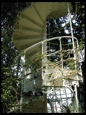 Digital photo titled spiral-staircase-in-greenhouse