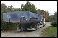 Digital photo titled hull-on-trailer-in-driveway