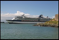 Digital photo titled cruise-ship-entering-harbor