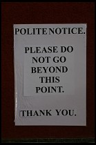 Digital photo titled brecon-cathedral-polite-notice