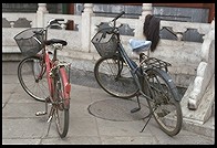 Bicycles outside Antique Market.  Beijing