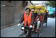 Tourist Rickshaw. Hutong.  Beijing