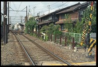 Living by the tracks.  Kyoto