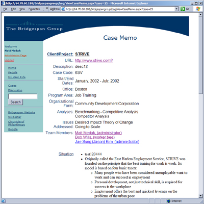 Cases screenshot