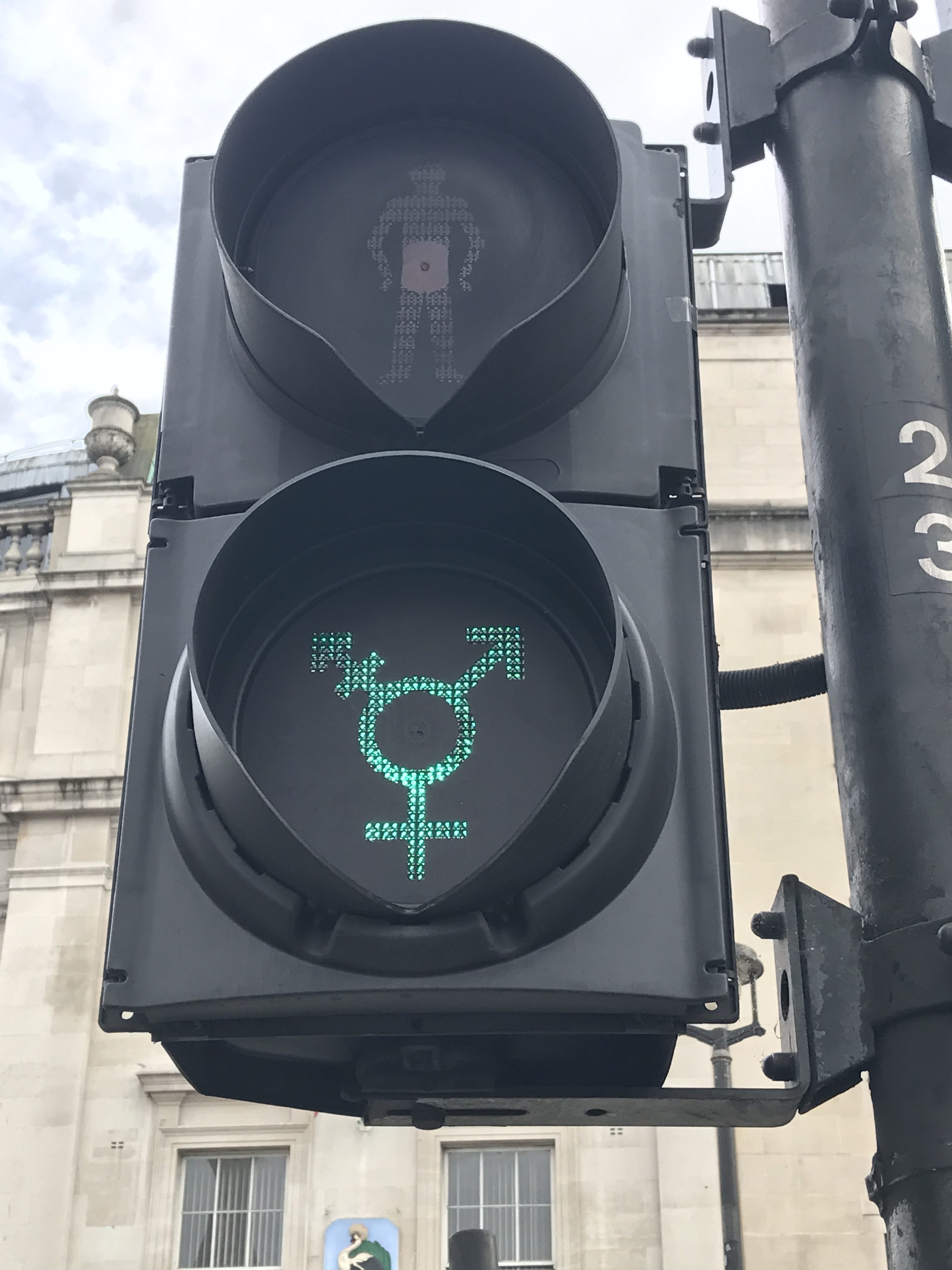 All-gender walk sign in London Philip Greenspun's