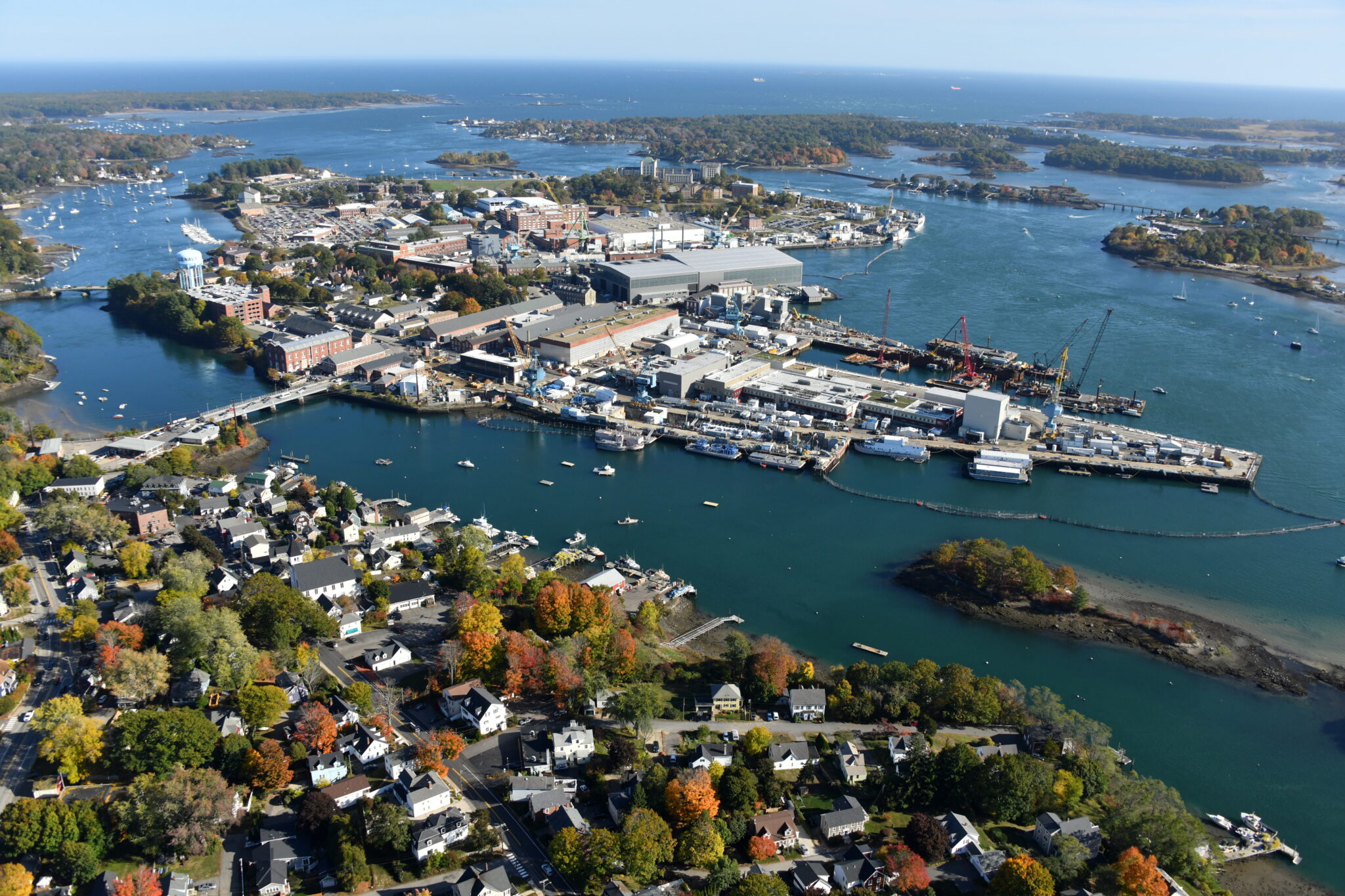 Portsmouth, New Hampshire and home (coastal aerial photos). 