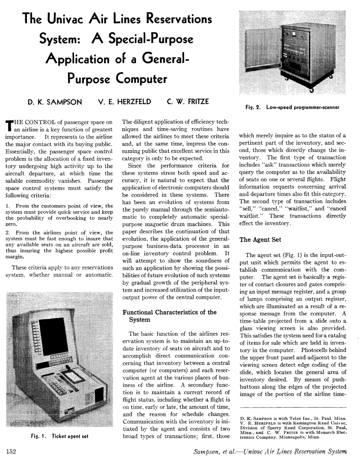 A 1958 UNIVAC airline reservation system - Philip Greenspun’s Weblog