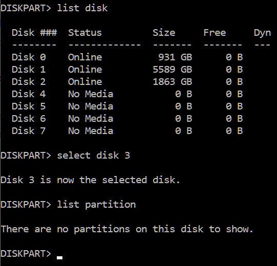 An internal hard disk disappears from Windows but is still