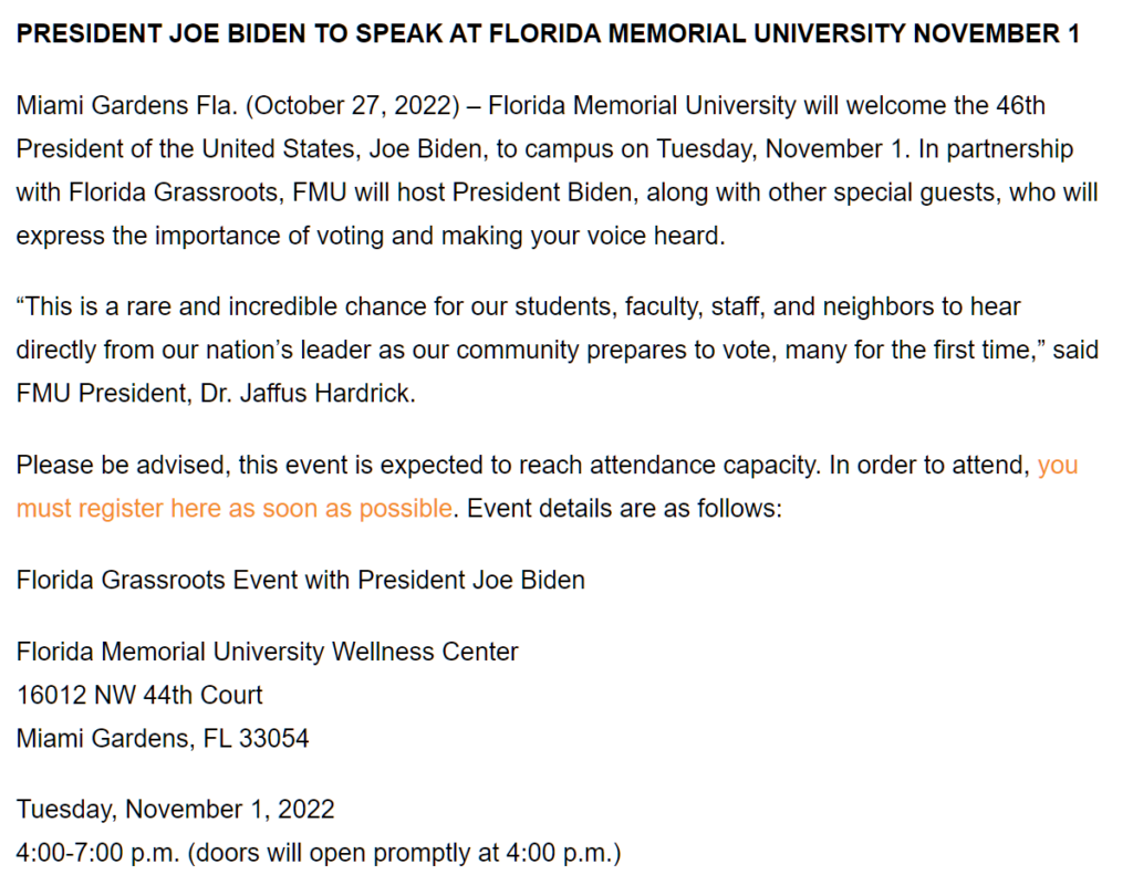 Joe Biden headlines a COVID Superspreader event in Florida Philip