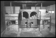 Ovens in Krematorium.  Dachau Concentration Camp.  Just outside Munich, Germany