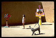 Courtyard. Lapides Gallery. Santa Fe, New Mexico.