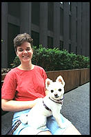 Woman and dog.  Manhattan 1995.