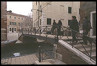 A bridge leading between old and new parts of the Jewish ghetto in Venice.  Note that the additions were made in 1541 and 1633, hence 