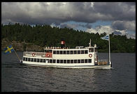 The steamboat Drottningholm, view from the steamboat Prins Carl Philip outside Stockholm