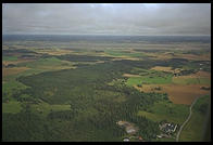 Farmland near Stockholm, view from airplane