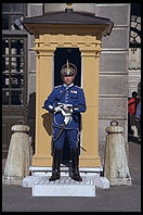 Guard at Royal Palace in Gamla Stan in central Stockholm