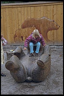Bear statue in Skansen in Stockholm