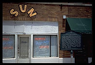 Entrance to Sun studio, Memphis, Tennessee.