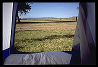 Waking up in my tent in Tucumcari, New Mexico.