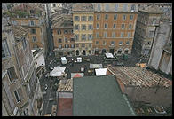 A view of the Campo de Fiori (Rome) from a nearby hotel roof