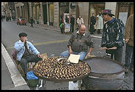 Chestnuts on the street in Rome