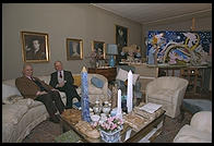 Guido Veroi (right) at home with Mario Valeriani, also a sculptor