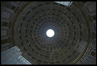 Interior of Rome's Pantheon, built by Hadrian as a temple around AD 120 and converted to a church in the middle ages