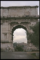The Arch of Titus in the Roman Forum. It commemorates the victories of the Romans over the Jews in AD 68.
