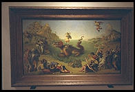 I love the dragon in this painting in the Uffizi