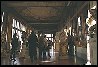 Halfway through the Uffizi, one comes out into a sunny gallery with a view over the Arno