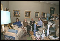 Home of Guido Veroi, from left his wife, Mario Valeriani, Veroi, and me