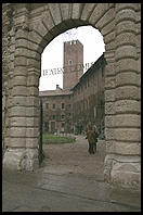 Entrance to Vicenza's Teatro Olimpico, Europe's oldest surviving indoor theater (designed by Palladio in 1579)