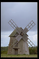 Windmill on Faro. Northern Gotland.  Sweden