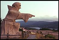 Interstate 280 overlook, just south of San Francisco.  With statue of Father Junipero Serra.
