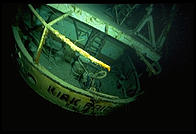 Stern of the Kirk Pride, wrecked off Grand Cayman