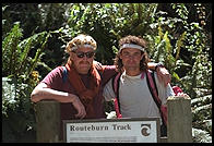 Klaus and Stefan set out over the Routeburn Track.  South Island, New Zealand.