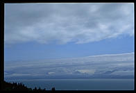 A distant view of the gravel spit, Homer, Alaska.