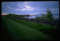 A view of Lake Superior from US Highway 2, which runs along the southern shore