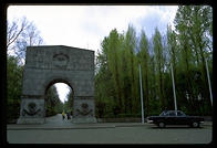 Entrance to Treptower Park, the Soviets' massive WWII memorial in East Berlin