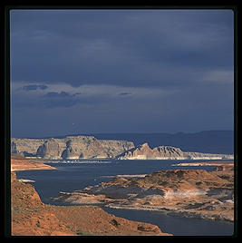 The southern tip of Lake Powell (southern Utah; formerly the beautiful Glen Canyon until we decided to fill it with muddy Colorado River water and sediment).