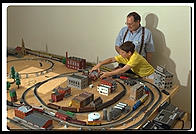 Ira and Ian with the train set (35mm)