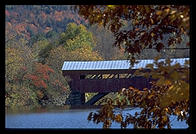 Covered bridge just east of Woodstock, Vermont