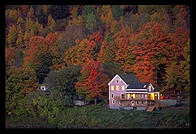A house along the shores of the Connecticut river, about 20 miles south of Hanover, NH