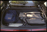Trunk of Acura NSX (filled up with camera bag + Powerbook).