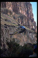 Helicopter taking us out of Grand Canyon