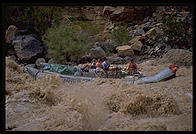 Reenactment of Powell's trip.  Lava Falls.  Grand Canyon National Park.  August 1999.